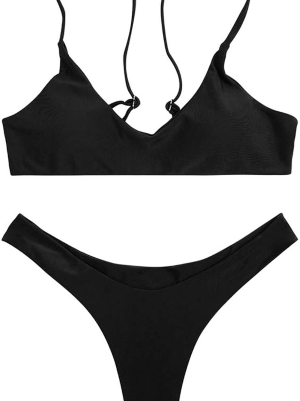 Classic Black Bikini Set - Sleek Two-Piece Swimwear